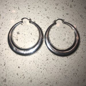 Tiffany & Co. Jewelry - Tiffany & Co. 2”in sterling silver hoop earrings Tiffany & Co. Jewelry - Tiffany & Co. 2”in sterling silver hoop earrings